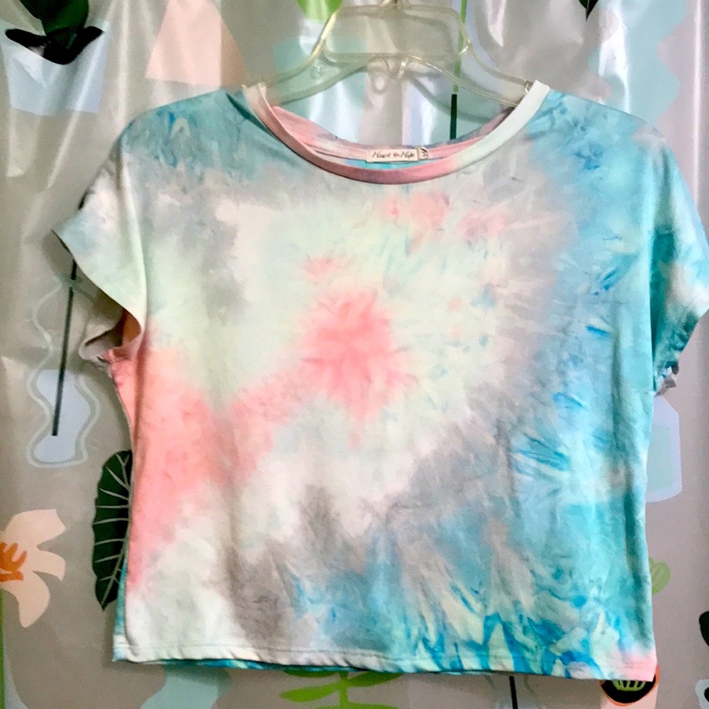 Heart & Hips tie dyed crop top Tee